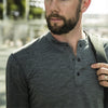 Thunderbolt Sportswear Baseline Henley in Marly with backpack